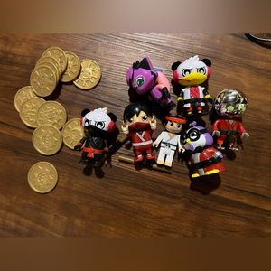 Ryan martial arts figures and coins